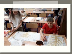 Przepis na farbę kawową w klasach 4 a i b
