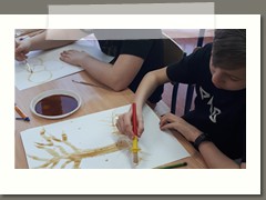 Przepis na farbę kawową w klasach 5 a i b