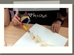 Przepis na farbę kawową w klasach 5 a i b