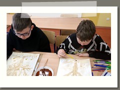 Przepis na farbę kawową w klasach 5 a i b