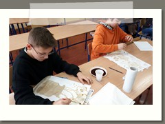 Przepis na farbę kawową w klasach 5 a i b
