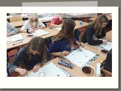 Przepis na farbę kawową w klasach 6 a i b