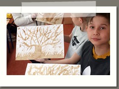Przepis na farbę kawową w klasach 6 a i b